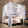 InMemory Double Layer Cozy Drape Netting 4 Opening Mosquito Net for Girls