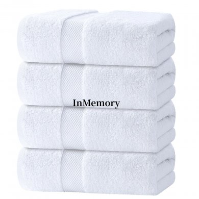 InMemory Luxury Bath Towels Set of 4 Large - 700 GSM Turkish Cotton