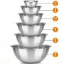 Forsure mixing bowl Set of 6 - stainless steel mixing bowls - Polished Mirror kitchen bowls - Set Includes ¾, 2, 3.5, 5, 6, 8 Quart - Ideal For Cooking & Serving - Easy to clean - Great gift
