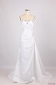 Simple Dress Wedding Dresses for 2015, White Sheath Long Wedding Dresses, Beading Sweetheart Wedding Dresses EAWD-7063