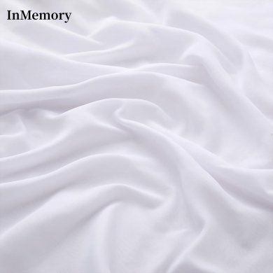 InMemory 60 Inch Wide 1 Yard White Chiffon Sheer Fabric