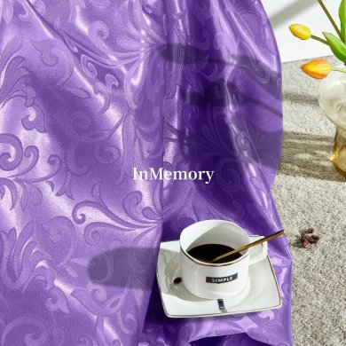 InMemory 60 Inch Wide Lavender Satin Jacquard Silk Fabric