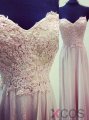 Simple Sweetheart Appliques Long Chiffon Prom Dresses Evening Gowns CHPD-70897